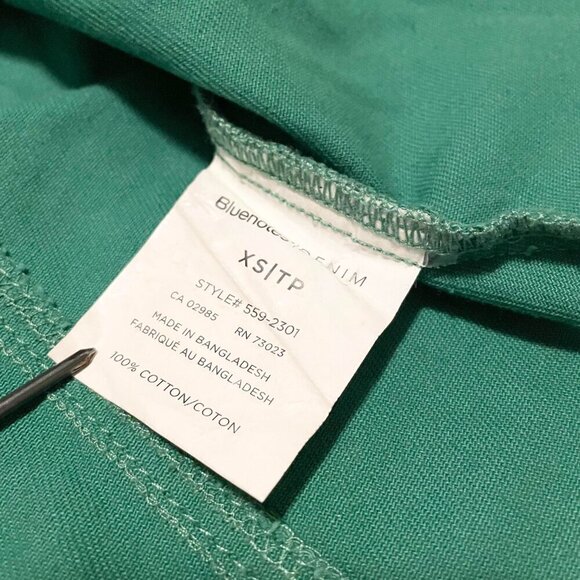 Bluenotes Crop Denim Jean Jacket Green Womens Size XS - Picture 9 of 16